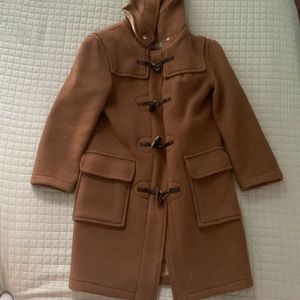 John Partridge England Wool Blend Camel Toggle Coat